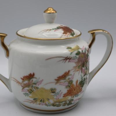 Vintage Japanese Teapot, Sugar Bowl & Creamer