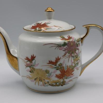 Vintage Japanese Teapot, Sugar Bowl & Creamer