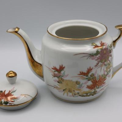 Vintage Japanese Teapot, Sugar Bowl & Creamer