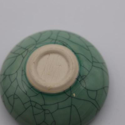 Signed Andrew MacCorkindale Art Pottery Crackle Porcelain Jar W/ Lid