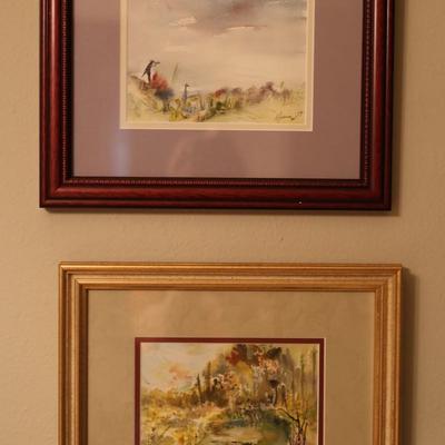 Two Framed & Signed Original Artwork (2)