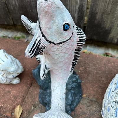 Three Garden Decor Statues