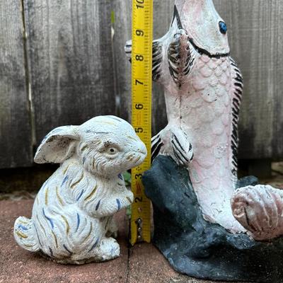 Three Garden Decor Statues