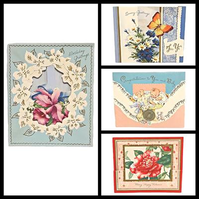 24 Vintage Greeting Cards: An Artistic Card & Beauty Crest All Occasion Cards in Vintage Beauty Crest Box