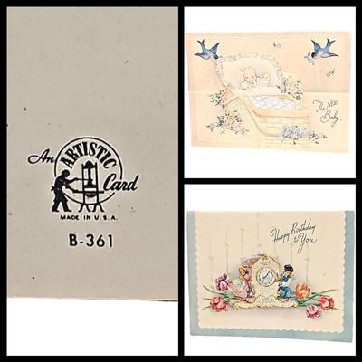 24 Vintage Greeting Cards: An Artistic Card & Beauty Crest All Occasion Cards in Vintage Beauty Crest Box