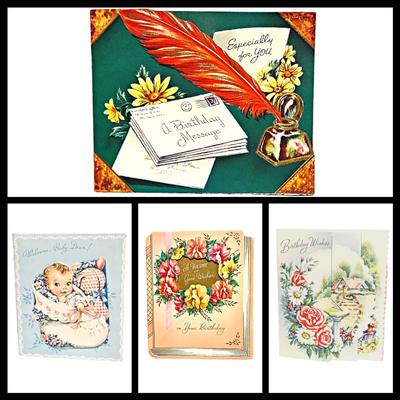 24 Vintage Greeting Cards: An Artistic Card & Beauty Crest All Occasion Cards in Vintage Beauty Crest Box