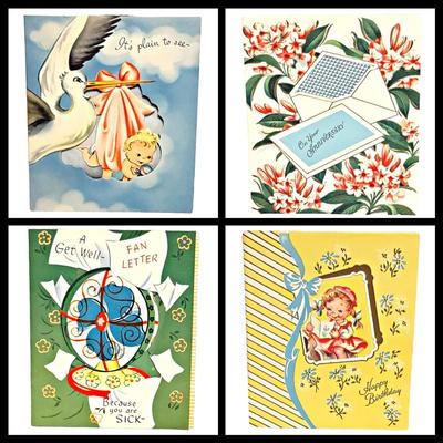 24 Vintage Greeting Cards: An Artistic Card & Beauty Crest All Occasion Cards in Vintage Beauty Crest Box