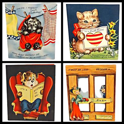 24 Vintage Greeting Cards: An Artistic Card & Beauty Crest All Occasion Cards in Vintage Beauty Crest Box