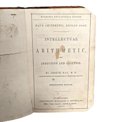 4 Antique Educational Books: Intellectual Arithmatic, Elementary Spelling x 2 & The Normal Mind