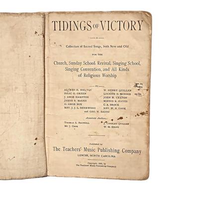 3 Antique Music Books: Glad News #2, Tidings of Victory & Bulletin of new Music