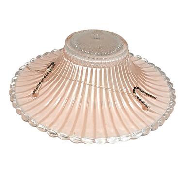 Vintage 3 Chain Depression Glass Ceiling Light Fixture