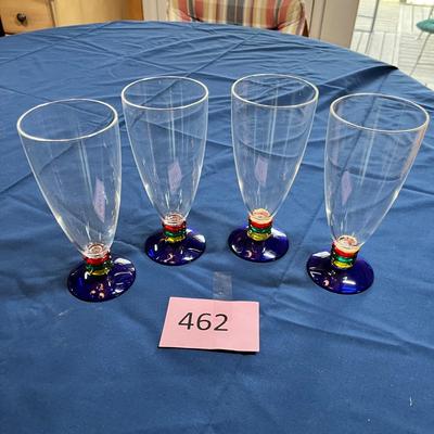 Lot of four colorful glasses