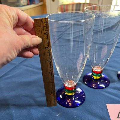 Lot of four colorful glasses