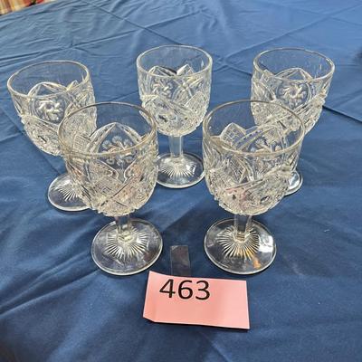 Vintage Pressed Glass goblets
