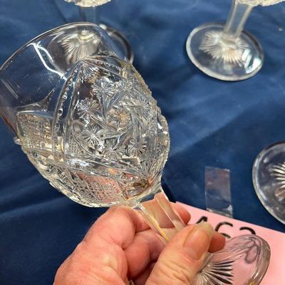 Vintage Pressed Glass goblets