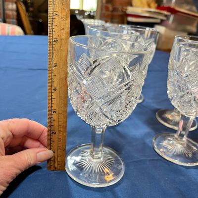 Vintage Pressed Glass goblets