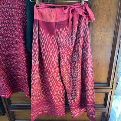 Silk Kurti Top & Tie Waist Pants
