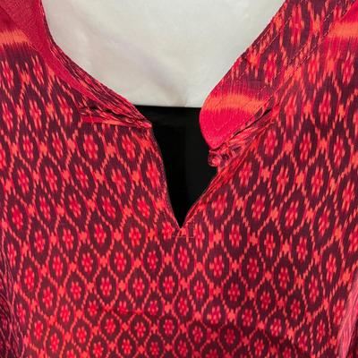 Silk Kurti Top & Tie Waist Pants