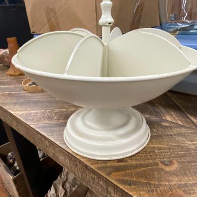 White Farmhouse Organizer Tray