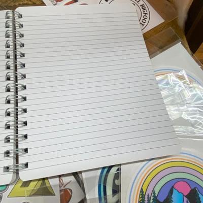 Lot of Assorted Decal Stickers and Sunflower Notebook