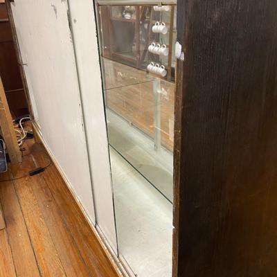 Black Showcase with Two Shelves Lot Two