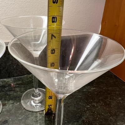8 Martini Glasses - 4 JC Inn Crystal