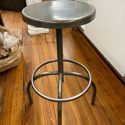 Vintage Metal Round Stool