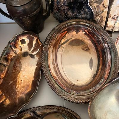 Huge Lot Silver Plated Serving-ware, Dinnerware