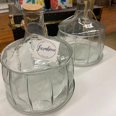Pair of Large Corked Bottles Lot Two