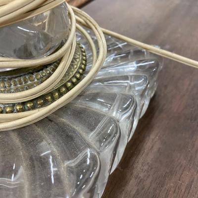 Pair of Glass and Metal Base Lamps!