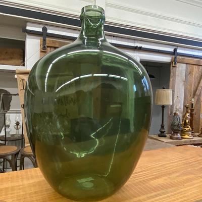 Large Green Glass Bottle