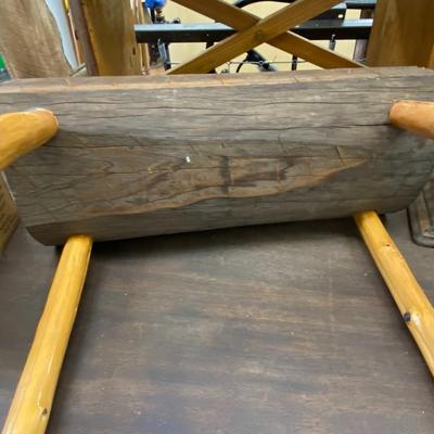 Rustic Wooden Footstool