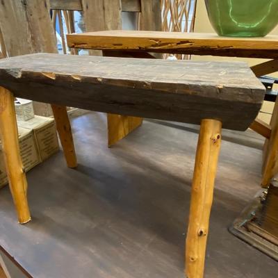 Rustic Wooden Footstool