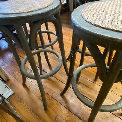 Set of Four Wooden Stools