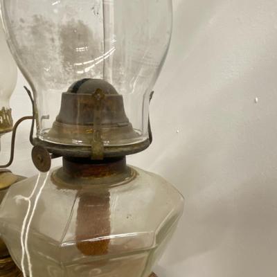 Vintage Set of Three Hurricane Lamps