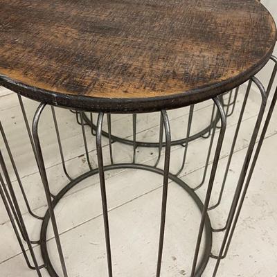 Pair of Metal Frame End Tables