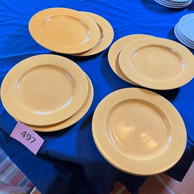 Yellow dinner plates