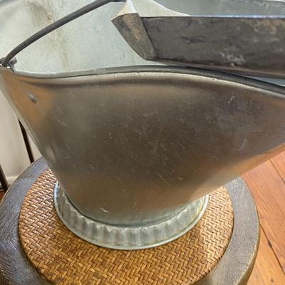 Metal Coal Bucket and Shovel