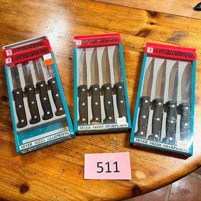 3 boxes of knives