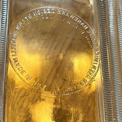 Glass dish with flatware