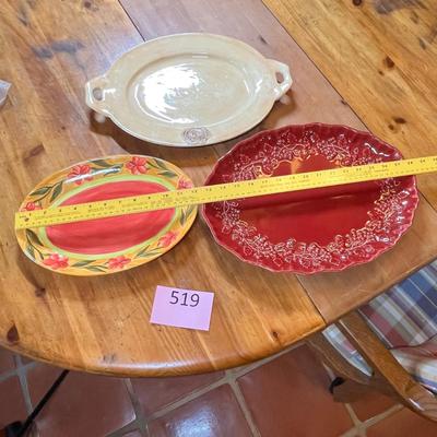 Lot of 3 platters