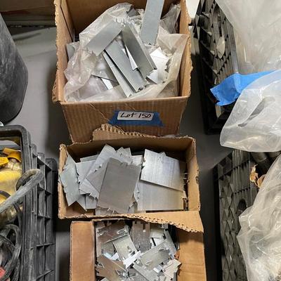 3 Boxes of Galvanized metal safety plates/stud covers