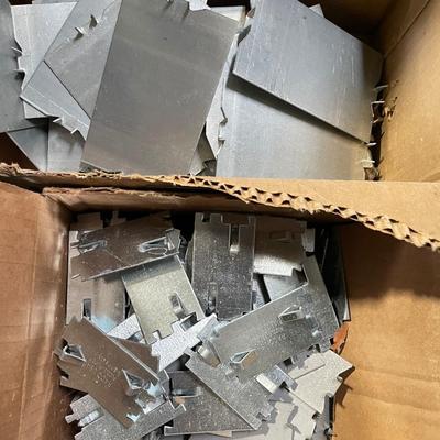 3 Boxes of Galvanized metal safety plates/stud covers