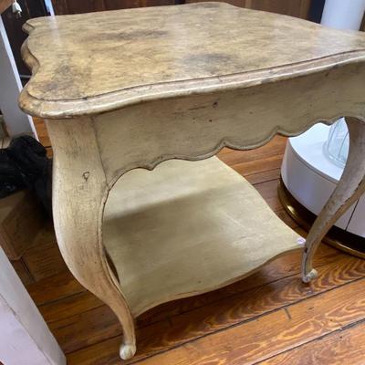 Square and Ornate Two Tier Table