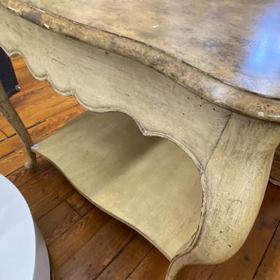 Square and Ornate Two Tier Table