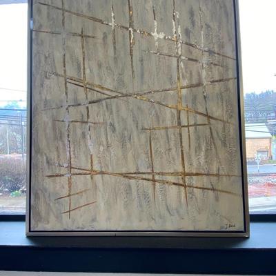Original Oil on Canvas Modern Art, Signed J. Reid