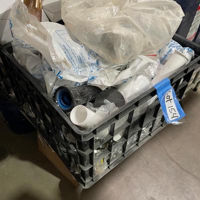 Crate of drain components / plastic connectors / P-Traps