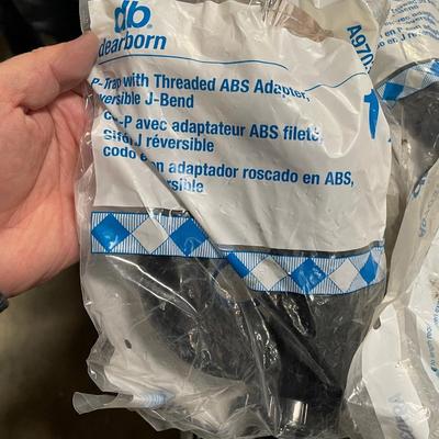 Crate of drain components / plastic connectors / P-Traps