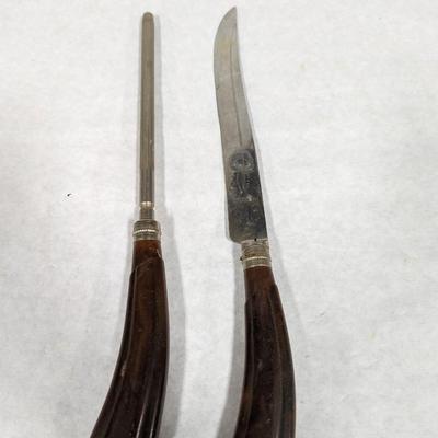 Parker & Sons Sheffield England Bakelite Carving Set