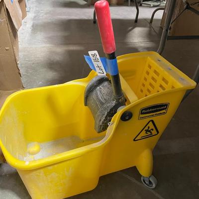 Rubbermaid Mop Bucket on wheels - Commercial type to wring mop & bright yellow